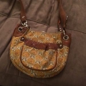 Fossil yellow floral crossbody